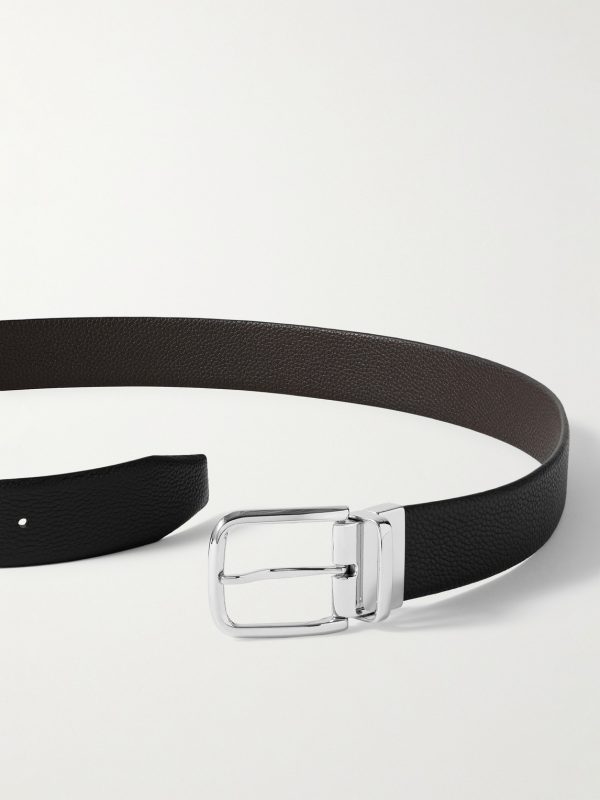 3.5cm Reversible Full-Grain Leather Belt - E1