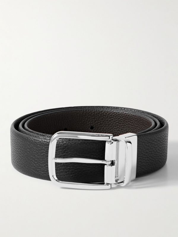3.5cm Reversible Full-Grain Leather Belt
