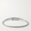 9g Double Turn Polished Recycled-Sterling Silver Cable Bracelet - BK
