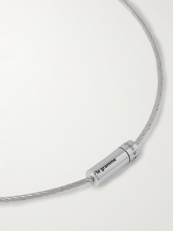 9g Double Turn Polished Recycled-Sterling Silver Cable Bracelet - CU