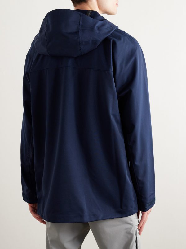 + Houdini Logo-Embroidered Wool-Shell Hooded Jacket - BK + Houdini Logo-Embroidered Wool-Shell Hooded Jacket - BK