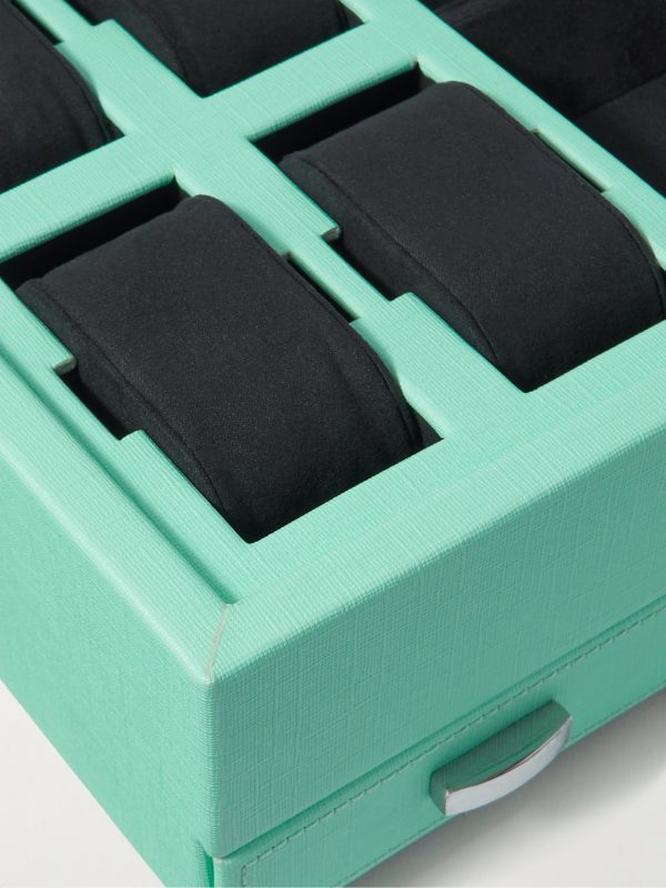 Porter Cross-Grain Vegan Leather Watch and Jewellery Box - CU Porter Cross-Grain Vegan Leather Watch and Jewellery Box - CU