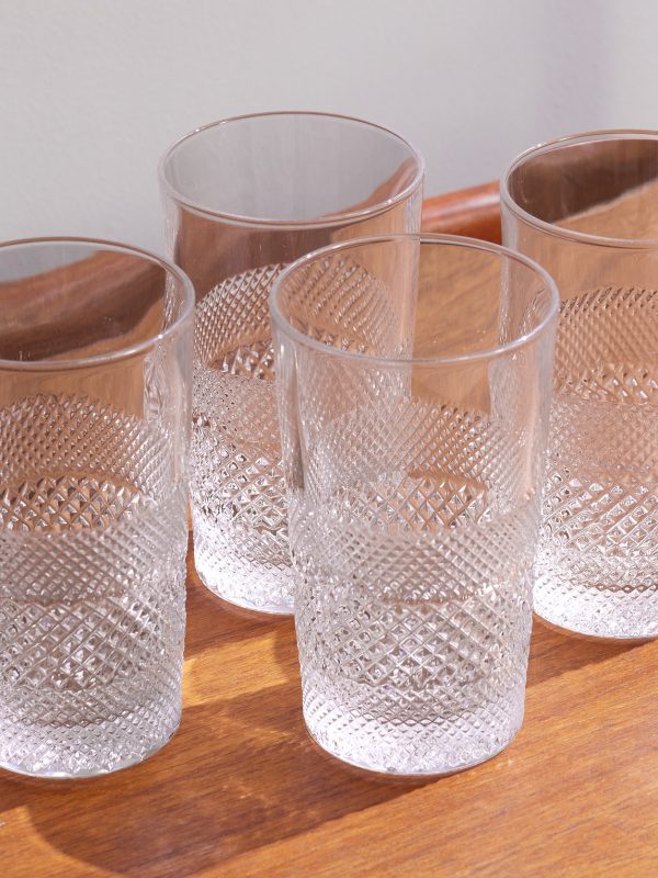 Huxley Set of Four Highball Crystal Glasses - CU Huxley Set of Four Highball Crystal Glasses - CU