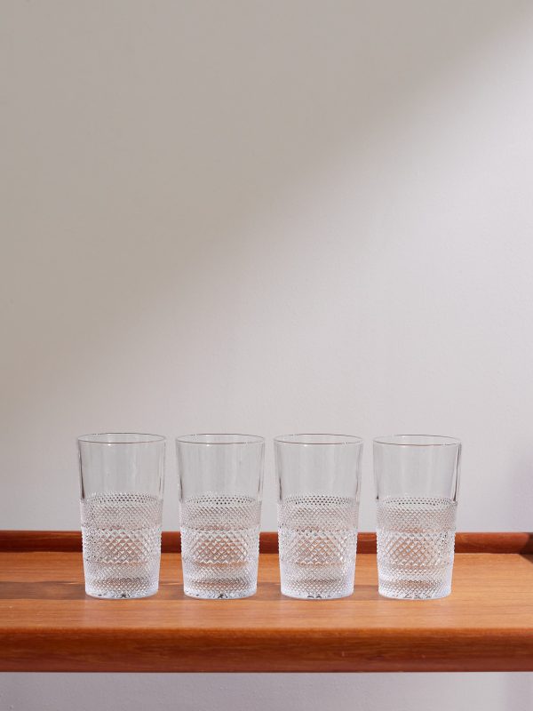 Huxley Set of Four Highball Crystal Glasses Huxley Set of Four Highball Crystal Glasses