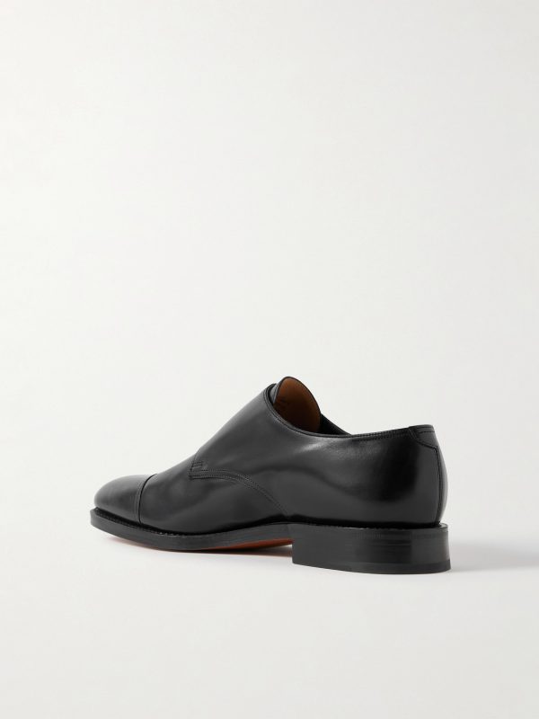 William Leather Monk-Strap Shoes - BK