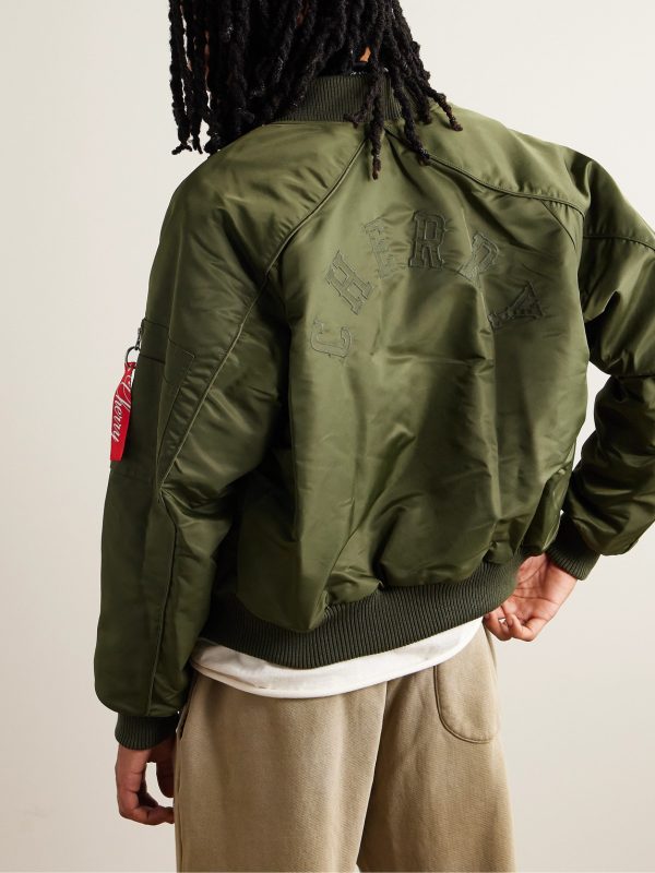 Logo-Appliquéd Nylon Bomber Jacket - BK Logo-Appliquéd Nylon Bomber Jacket - BK