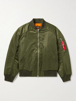 Logo-Appliquéd Nylon Bomber Jacket