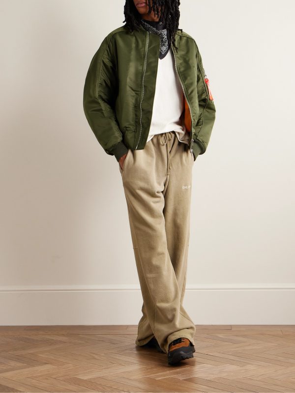 Logo-Appliquéd Nylon Bomber Jacket - OU Logo-Appliquéd Nylon Bomber Jacket - OU