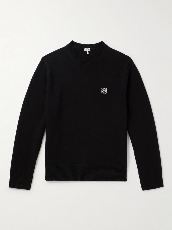 Anagram Logo-Embroidered Wool Sweater Anagram Logo-Embroidered Wool Sweater