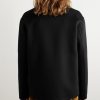 Leather-Trimmed Wool and Cashmere-Blend Jacket - BK Leather-Trimmed Wool and Cashmere-Blend Jacket - BK