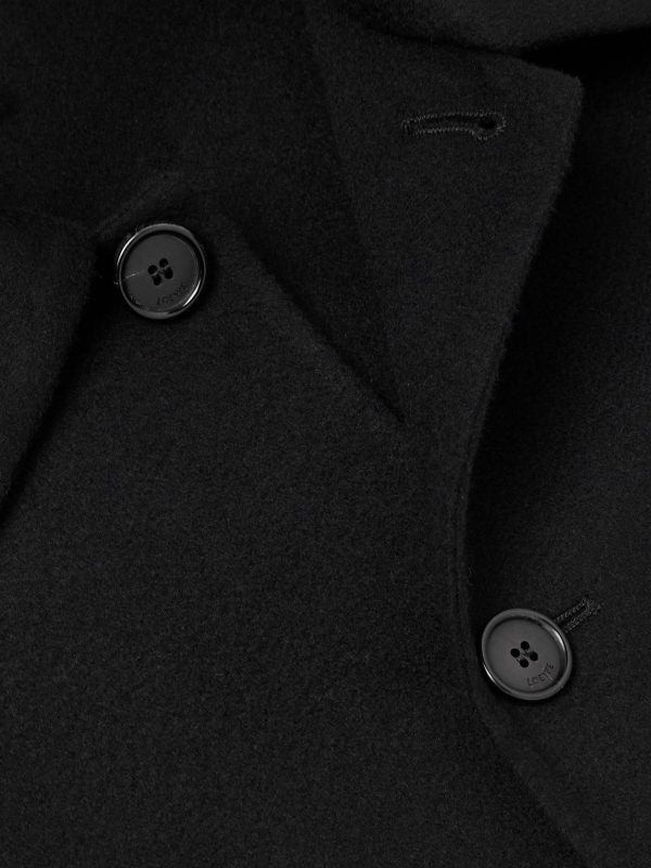 Leather-Trimmed Wool and Cashmere-Blend Jacket - CU Leather-Trimmed Wool and Cashmere-Blend Jacket - CU