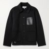 Leather-Trimmed Wool and Cashmere-Blend Jacket Leather-Trimmed Wool and Cashmere-Blend Jacket