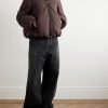 Padded Cotton-Blend Shell Bomber Jacket - OU Padded Cotton-Blend Shell Bomber Jacket - OU