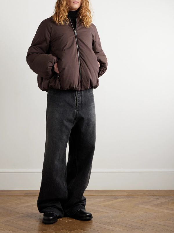 Padded Cotton-Blend Shell Bomber Jacket - OU Padded Cotton-Blend Shell Bomber Jacket - OU