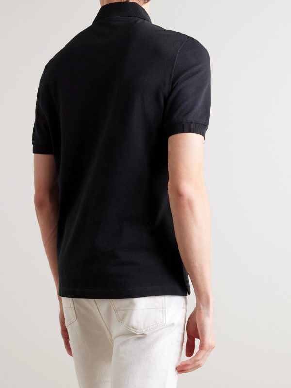 Slim-Fit Cotton-Piqué Polo Shirt - BK Slim-Fit Cotton-Piqué Polo Shirt - BK