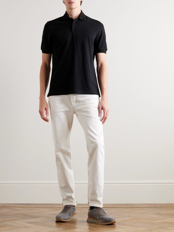 Slim-Fit Cotton-Piqué Polo Shirt - OU Slim-Fit Cotton-Piqué Polo Shirt - OU
