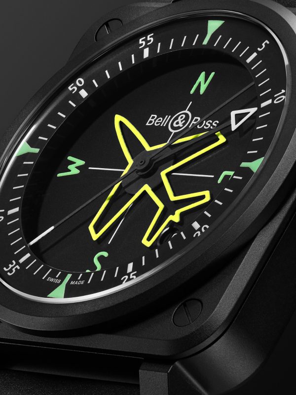 BR 03 Gyrocompass Limited Edition Automatic 41mm Ceramic and Rubber Watch, Ref. No. BR03A-CPS-CE/SRB - CU BR 03 Gyrocompass Limited Edition Automatic 41mm Ceramic and Rubber Watch, Ref. No. BR03A-CPS-CE/SRB - CU