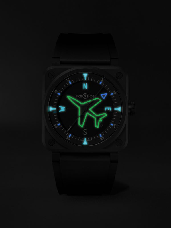BR 03 Gyrocompass Limited Edition Automatic 41mm Ceramic and Rubber Watch, Ref. No. BR03A-CPS-CE/SRB - E5 BR 03 Gyrocompass Limited Edition Automatic 41mm Ceramic and Rubber Watch, Ref. No. BR03A-CPS-CE/SRB - E5