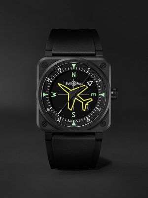 BR 03 Gyrocompass Limited Edition Automatic 41mm Ceramic and Rubber Watch, Ref. No. BR03A-CPS-CE/SRB BR 03 Gyrocompass Limited Edition Automatic 41mm Ceramic and Rubber Watch, Ref. No. BR03A-CPS-CE/SRB