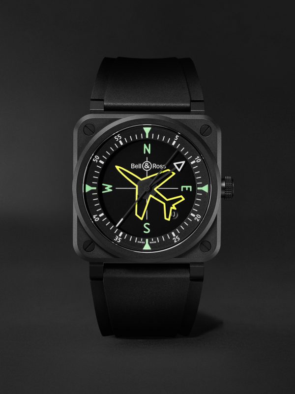 BR 03 Gyrocompass Limited Edition Automatic 41mm Ceramic and Rubber Watch, Ref. No. BR03A-CPS-CE/SRB BR 03 Gyrocompass Limited Edition Automatic 41mm Ceramic and Rubber Watch, Ref. No. BR03A-CPS-CE/SRB