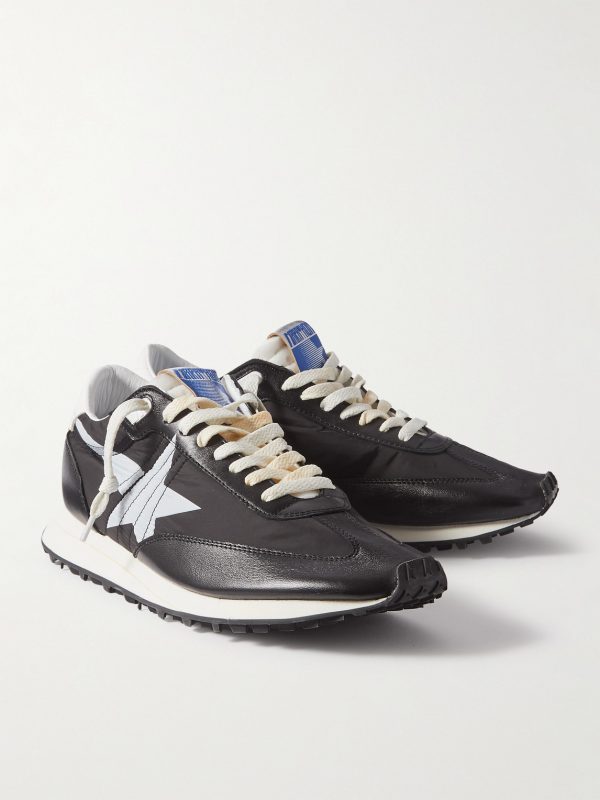 Marathon Leather-Trimmed Nylon Sneakers - FR
