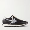 Marathon Leather-Trimmed Nylon Sneakers