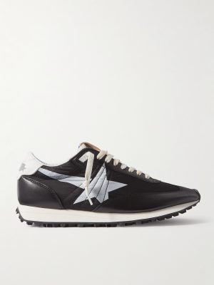 Marathon Leather-Trimmed Nylon Sneakers