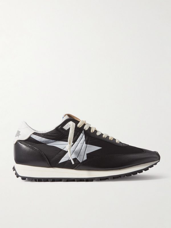 Marathon Leather-Trimmed Nylon Sneakers