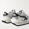 Marathon Metallic Leather-Trimmed Ripstop Sneakers - BK