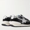 Marathon Leather and Suede-Trimmed Nylon Sneakers - BK
