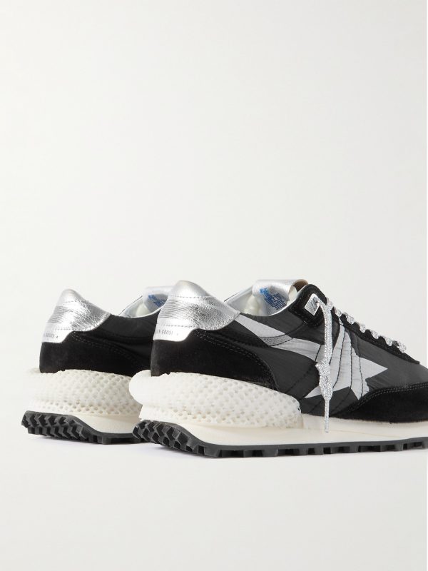 Marathon Leather and Suede-Trimmed Nylon Sneakers - BK