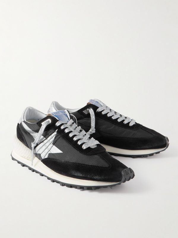 Marathon Leather and Suede-Trimmed Nylon Sneakers - FR