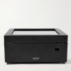 Porter Cross-Grain Vegan Leather Watch and Jewellery Box - BK