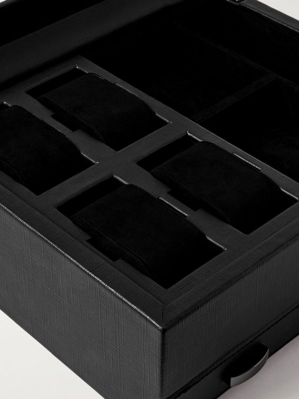 Porter Cross-Grain Vegan Leather Watch and Jewellery Box - CU