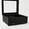 Porter Cross-Grain Vegan Leather Watch and Jewellery Box - E1