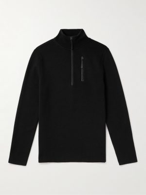 Matterhorn Shell-Trimmed Wool Half-Zip Ski Mid-Layer Matterhorn Shell-Trimmed Wool Half-Zip Ski Mid-Layer