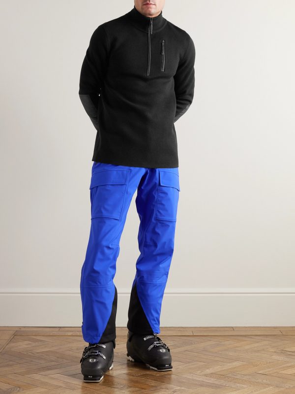 Matterhorn Shell-Trimmed Wool Half-Zip Ski Mid-Layer - OU