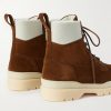 Gravel Shearling-Lined Suede Hiking Boots - BK