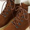 Gravel Shearling-Lined Suede Hiking Boots - CU