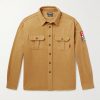 Logo-Appliquéd Brushed-Cotton Shirt