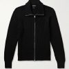 Slim-Fit Ribbed Silk and Cotton-Blend Zip-Up Cardigan Slim-Fit Ribbed Silk and Cotton-Blend Zip-Up Cardigan