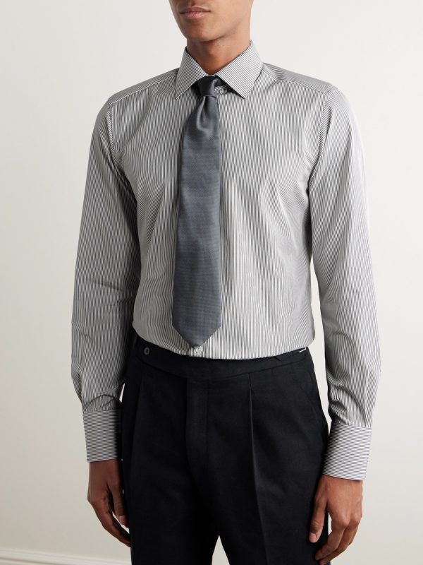 Striped Cotton-Poplin Shirt - FR Striped Cotton-Poplin Shirt - FR
