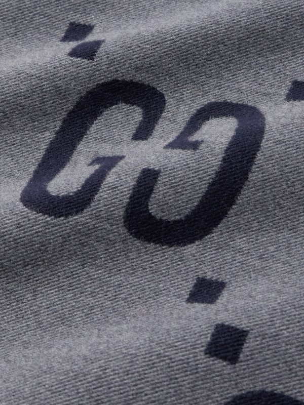 Logo-Jacquard Wool and Silk-Blend Scarf - CU Logo-Jacquard Wool and Silk-Blend Scarf - CU