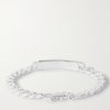 Logo-Engraved Silver ID Bracelet - BK Logo-Engraved Silver ID Bracelet - BK