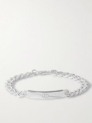 Logo-Engraved Silver ID Bracelet Logo-Engraved Silver ID Bracelet