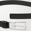 3.5cm Reversible Monogrammed Coated-Canvas and Leather Belt - E1 3.5cm Reversible Monogrammed Coated-Canvas and Leather Belt - E1