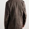 Leather-Trimmed Cotton Field Jacket - BK Leather-Trimmed Cotton Field Jacket - BK