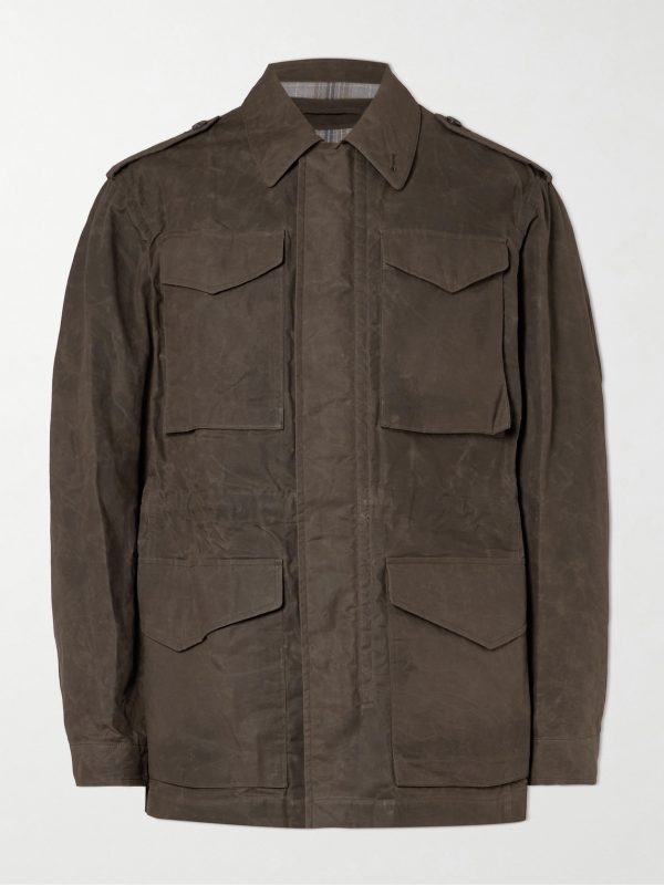 Leather-Trimmed Cotton Field Jacket Leather-Trimmed Cotton Field Jacket