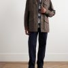Leather-Trimmed Cotton Field Jacket - OU Leather-Trimmed Cotton Field Jacket - OU