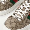 Ace Leather and Webbing-Trimmed Monogrammed Canvas Sneakers - CU Ace Leather and Webbing-Trimmed Monogrammed Canvas Sneakers - CU